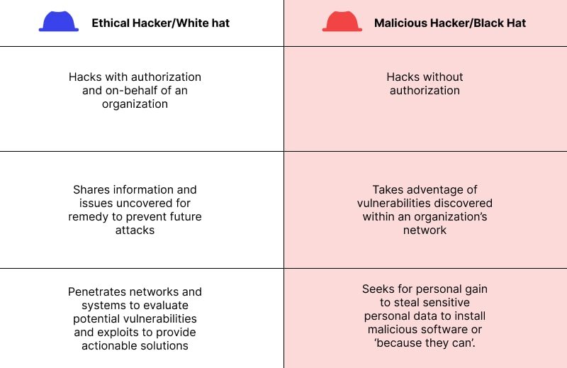 Comparison between Hackers